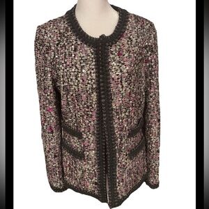 neiman marcus Exclusive Sequin Tweed Blazer Jacket